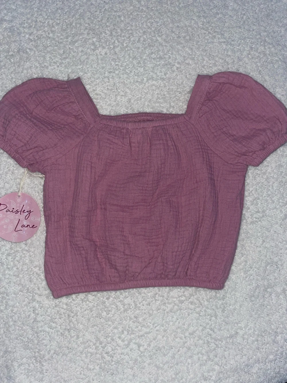 NWT Paisley Lane Girls 2pc Dusty Rose Cotton Muslin Skirt Set Size 8